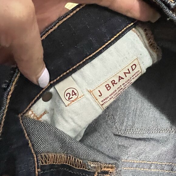 J. Brand Jeans Women's Size 24 Low Rise Straight Dark Wash The Blue Preppy Y2K - Picture 4 of 7